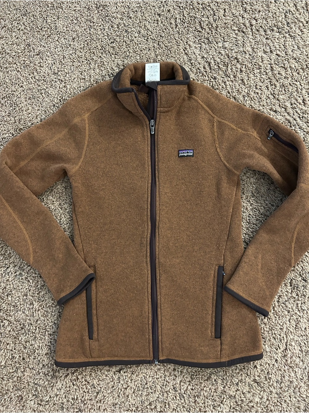 Women’s Patagonia better sweater full zip brown XS